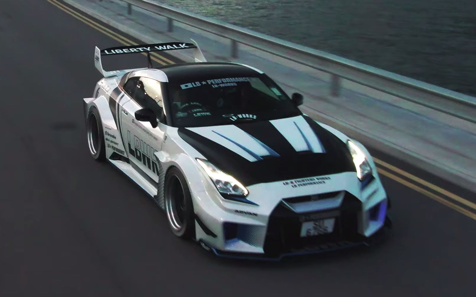 【jdm】日产 gtr lb liberty walk on street - fast n focus_哔哩
