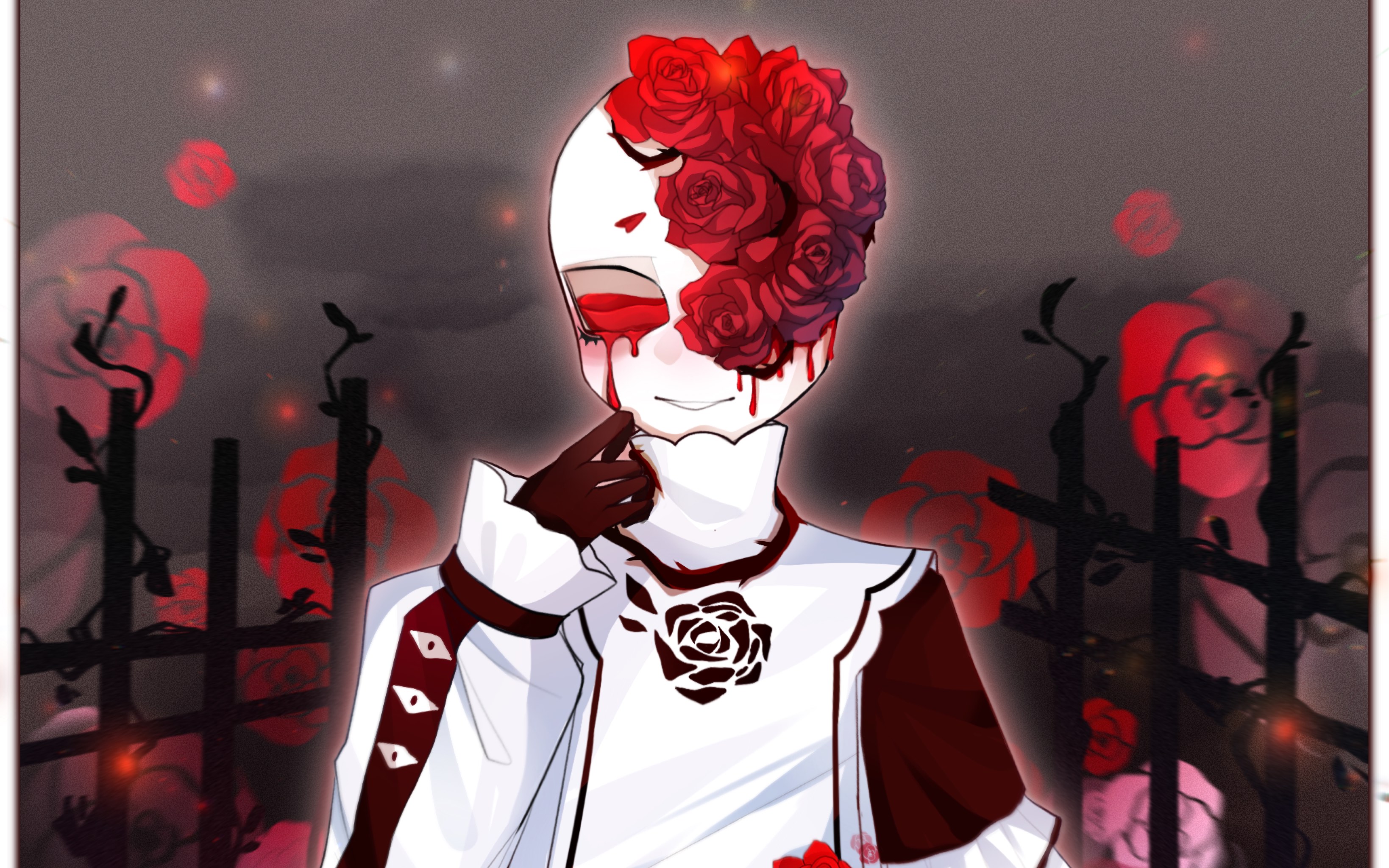 【骨设/稿件绘画过程】很漂亮的玫瑰元素设子