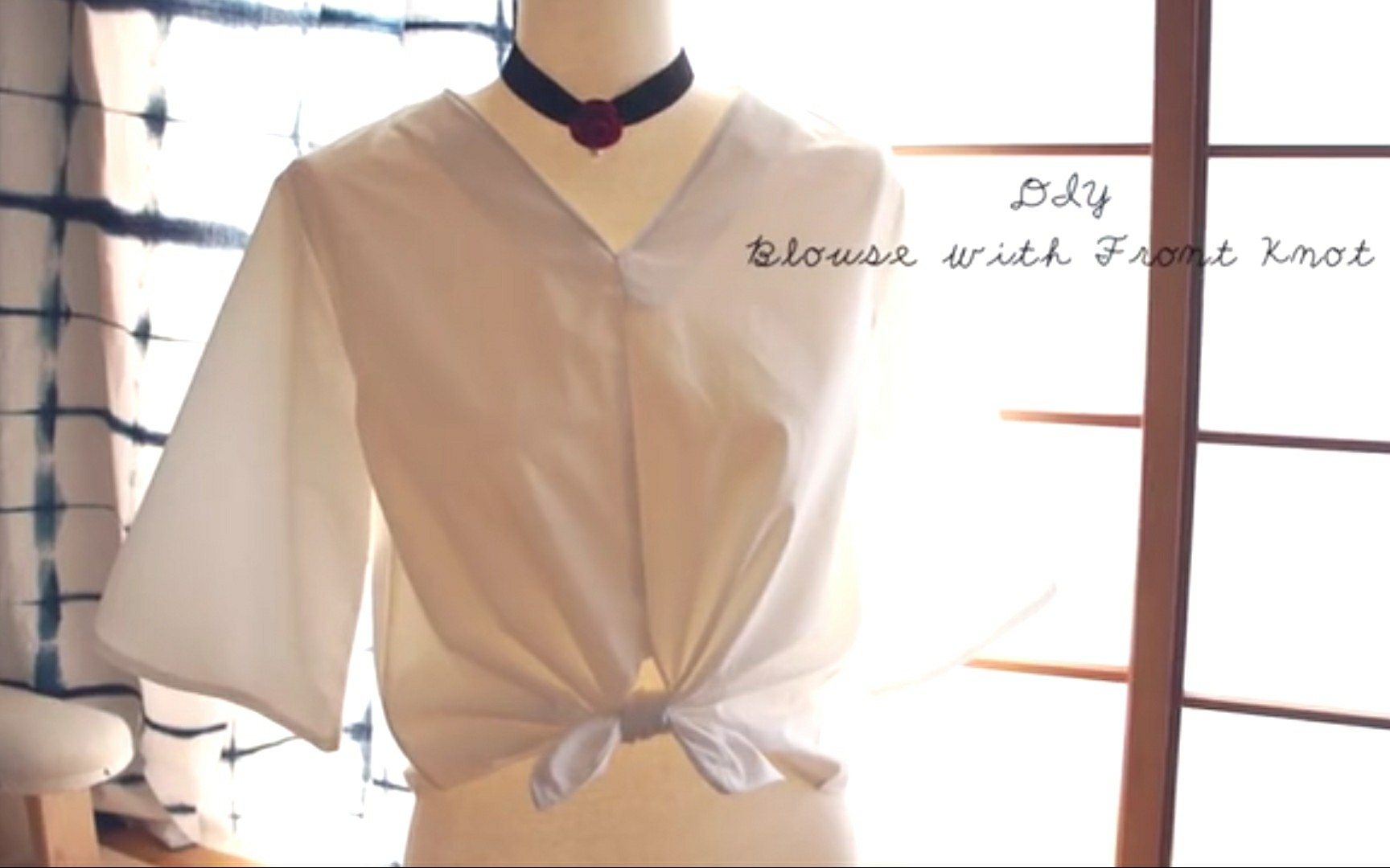 【柒搬运】【手作服】有设计感的白衬衫~~DIY Blouse with Front Knotmadebyaya哔哩哔哩bilibili