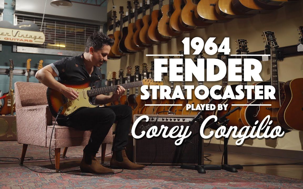 [4K]veneer指板的pre CBS元年1964 Fender Stratocaster 演示  Corey Congilio哔哩哔哩bilibili