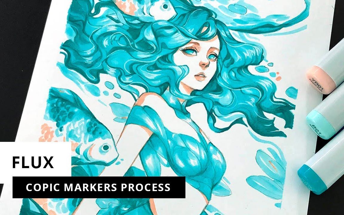 artsketch67copic马克笔与装饰画