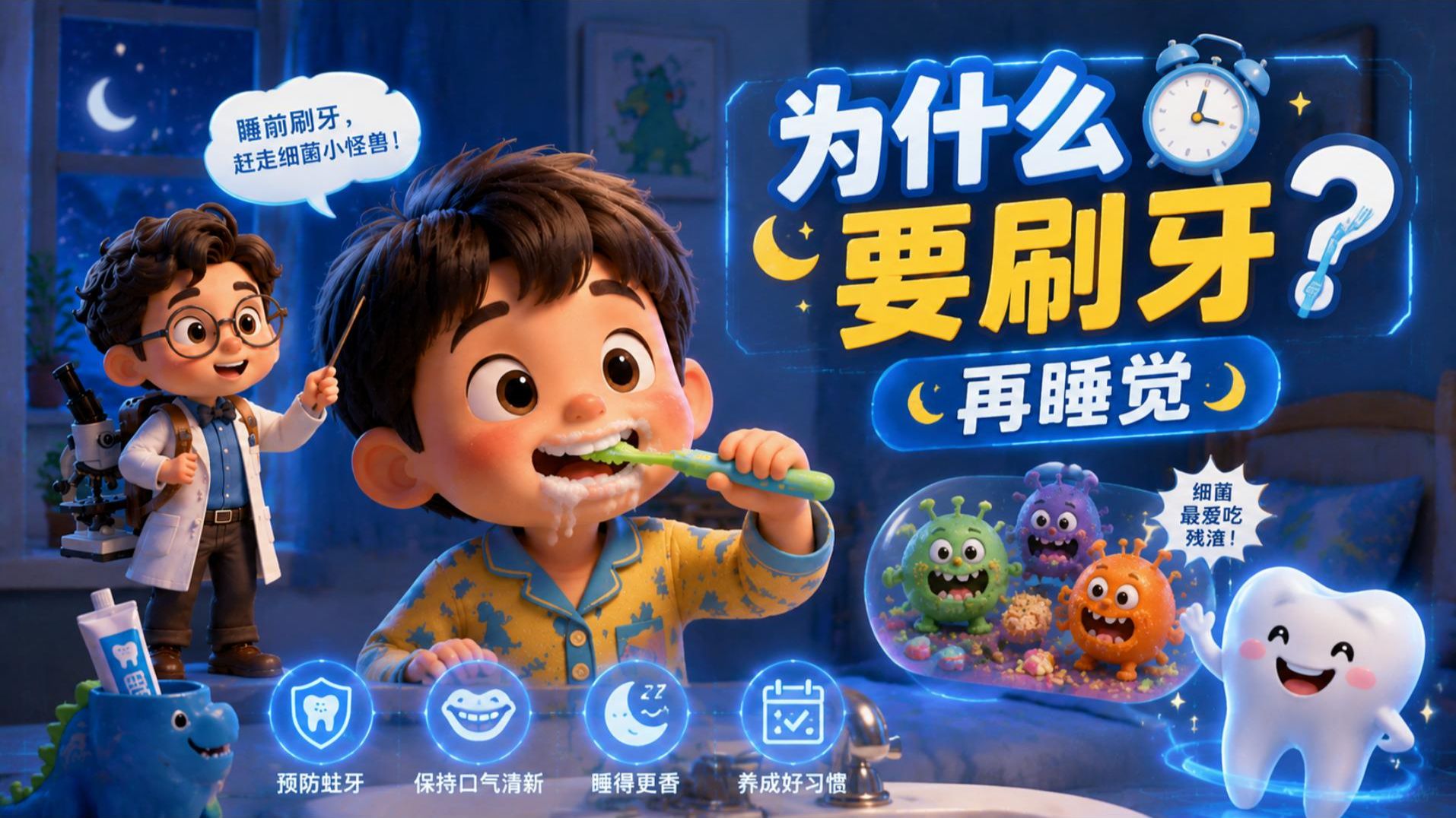 为什么要刷牙再睡觉