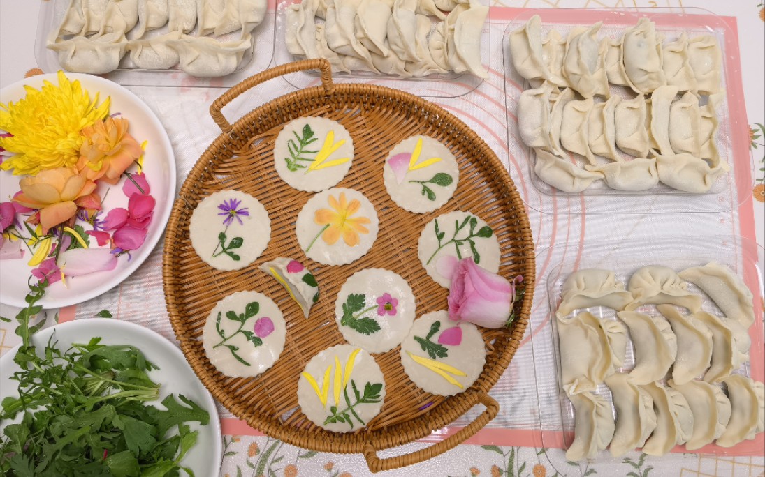 奖励小朋友鲜花饺子