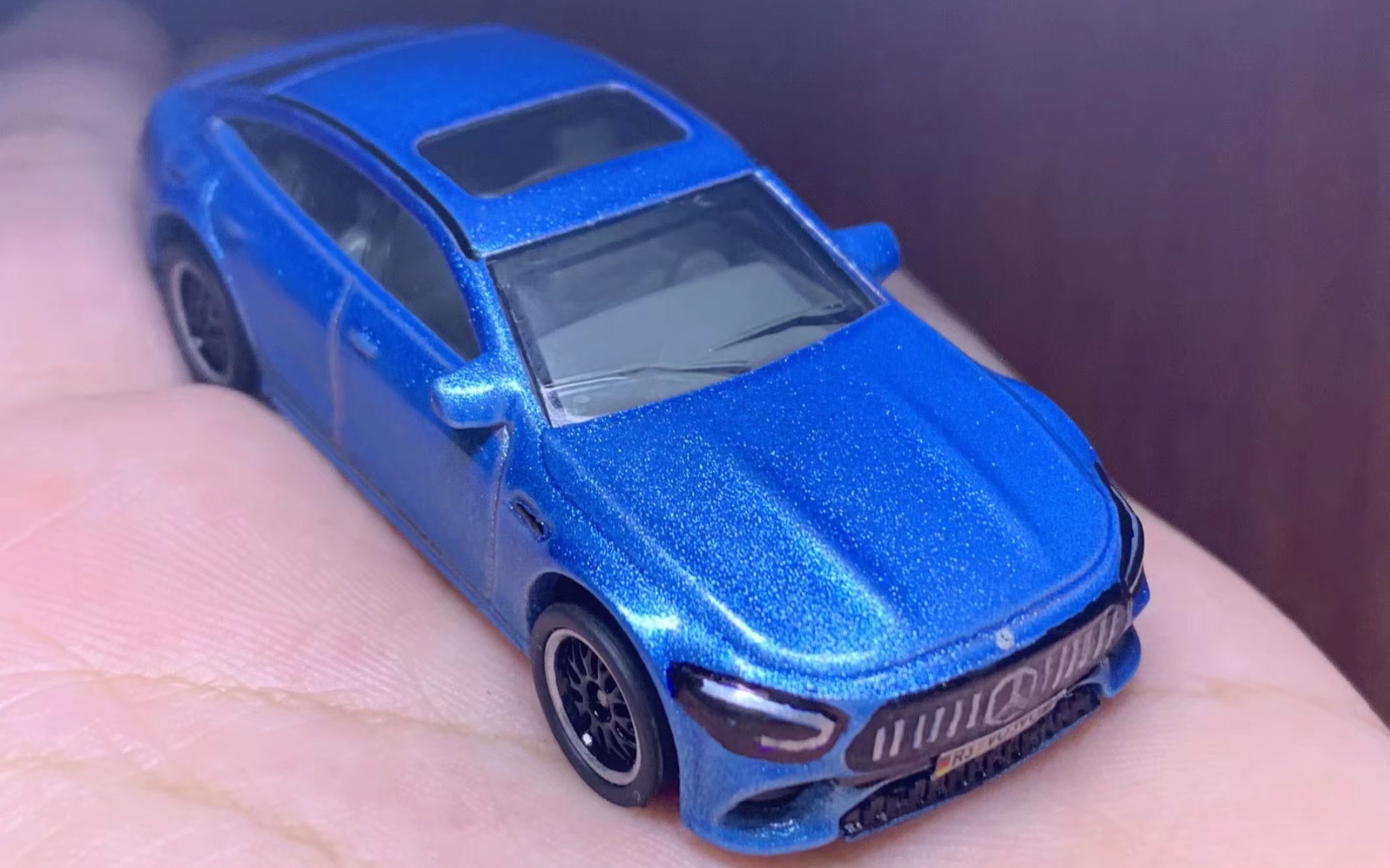 改装1 64火柴盒奔驰amg gt63s改色换amg战斗 轮01(金属宝蓝).