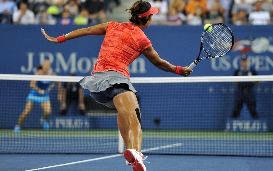 【李娜】【2013美国网球公开赛】大满贯四强晋级之路hl【精准步法】