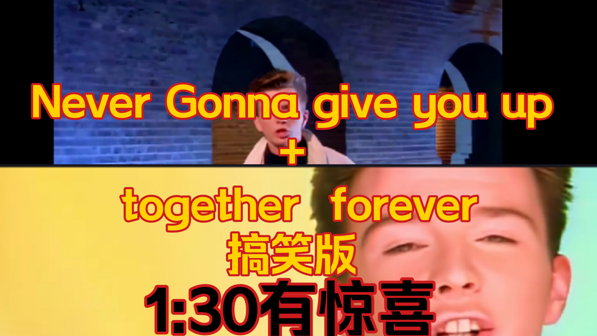 [图]RickRoll但是never gonna give you up和together, forever相互结合