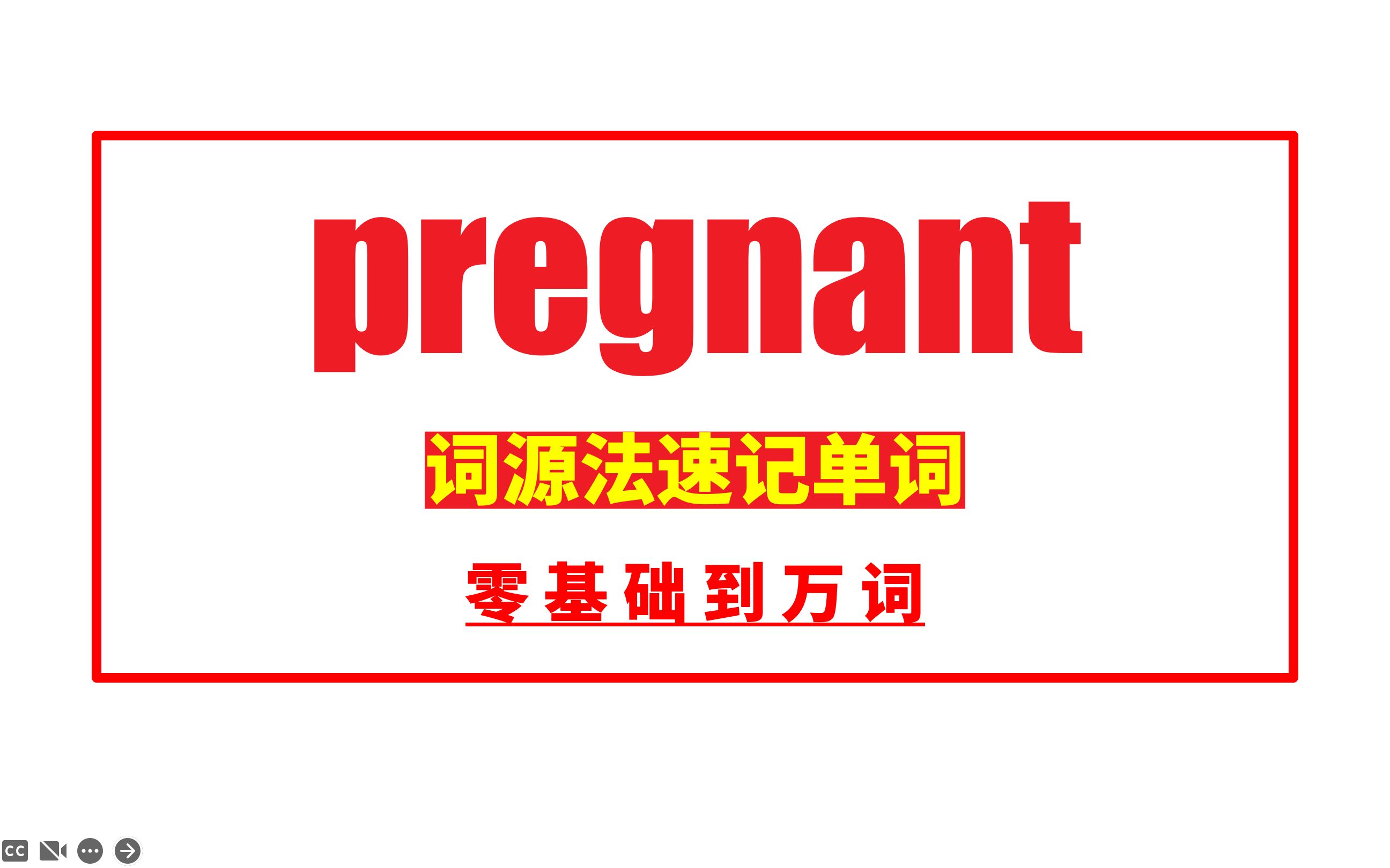 秒记单词:pregnant哔哩哔哩bilibili