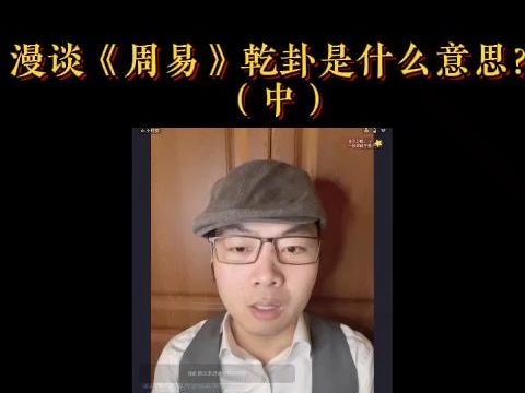 【扬权回放】漫谈《周易》乾卦是什么意思?(中)哔哩哔哩bilibili