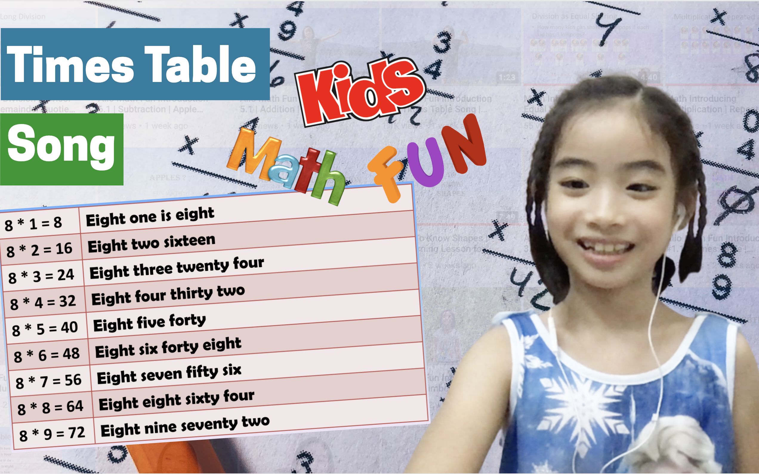 [图]小学数学九九乘法口诀英文歌曲 | Multiplication Times Table Song Nine by Nine