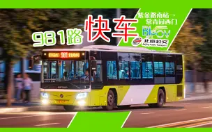 Download Video: 【阜石之速·绿色闪电】北京公交981路快车 紫金路南站→常青园西门 全程前方展望POV part#85