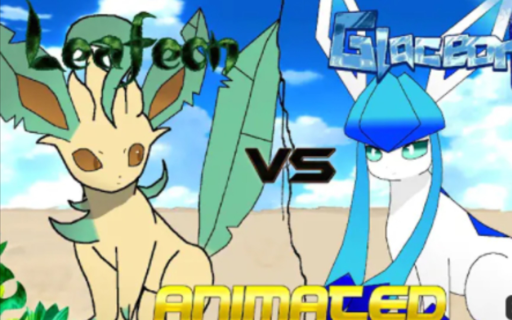 动画短片 (cheaper1) Leafeon vs Glaceon colored eeveelution battle [60fps animation]哔哩哔哩bilibili