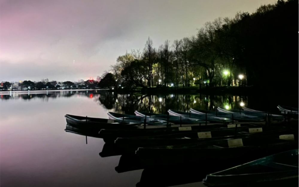 夜游西湖杨公堤- iphone12pro的夜景真是惊呆我了!原画,无滤镜!