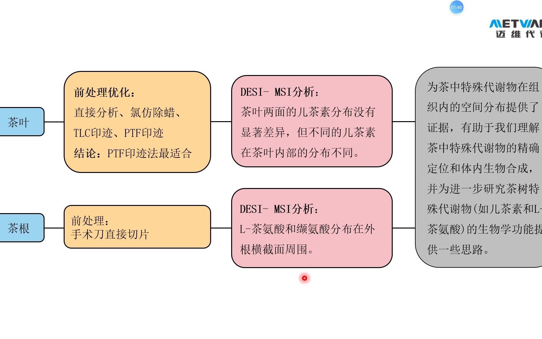 [图]【空间代谢组】茶特有代谢物在组织内的空间分布成果见刊Food Chem——迈维代谢