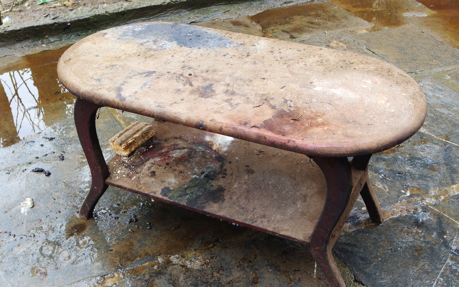 高压水枪暴洗用了整整20年的家具,硬币厚的灰尘瞬间脱离,真解气_哔哩