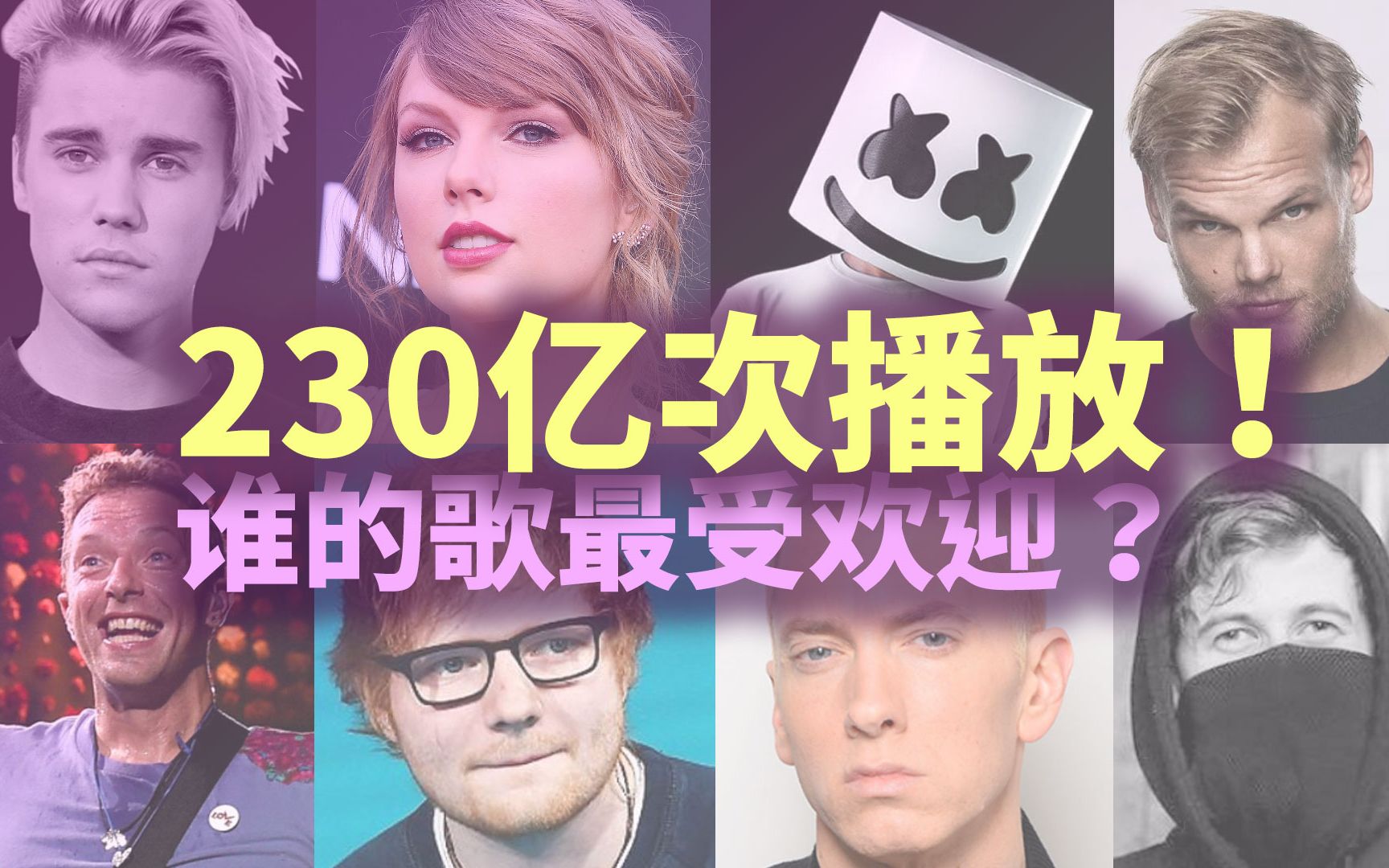 第一名230亿次播放!全球歌曲播放最高的10位歌手/乐队都有谁?哔哩哔哩bilibili