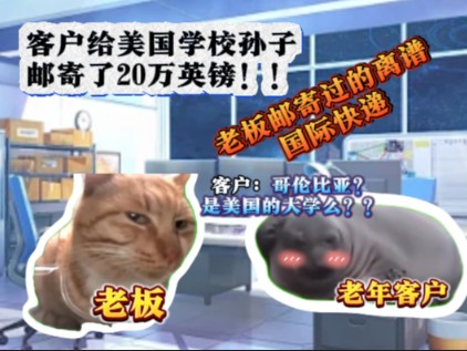 (猫meme)客户给美国读书的孙子国际快递了20万!英镑?!哔哩哔哩bilibili