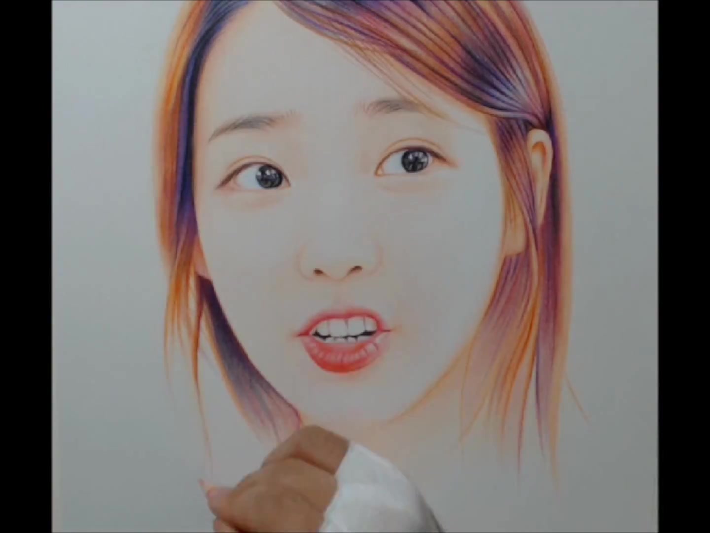 iu李智恩 彩色铅笔绘画 2016