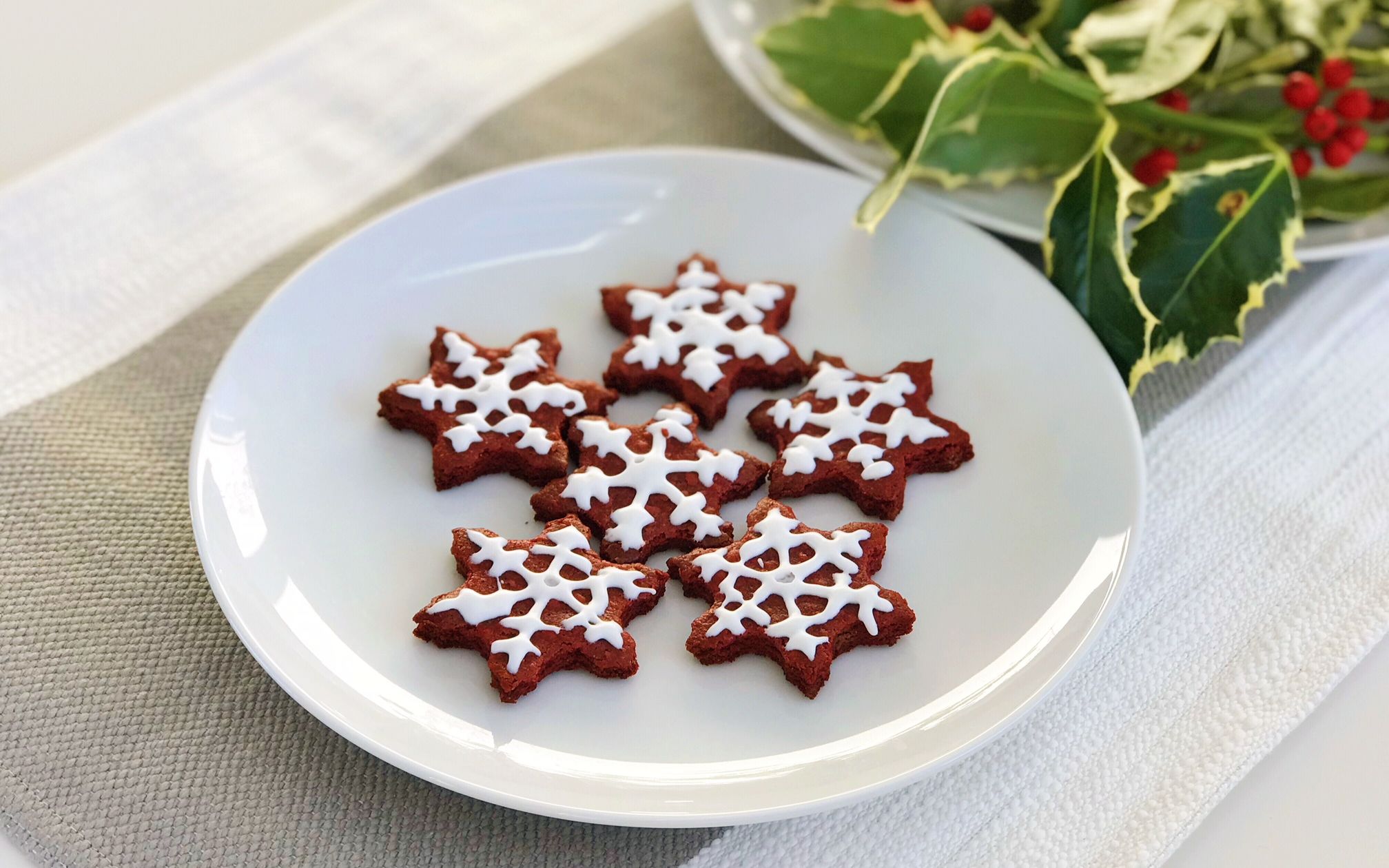 【圣诞红丝绒雪花饼干】来自圣诞老人的小礼物