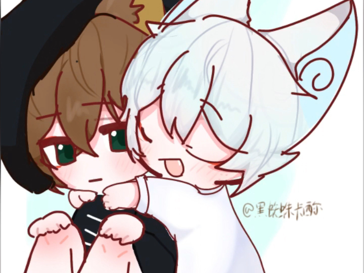 小情侣贴贴[京剧猫/武白]