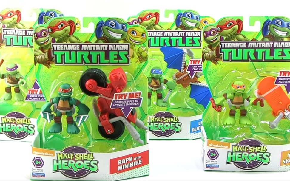 youtube搬运彩星playmates2012忍者神龟载具套装