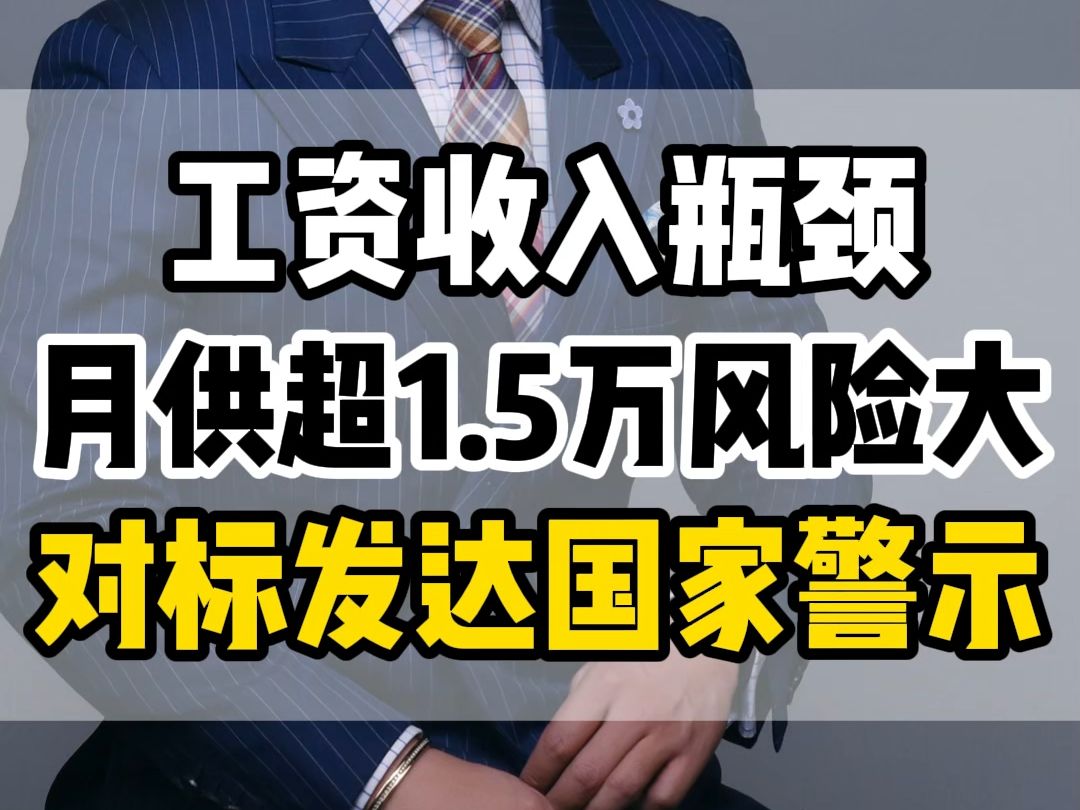 工资收入瓶颈月供超1.5万风险大对标发达国家警示哔哩哔哩bilibili