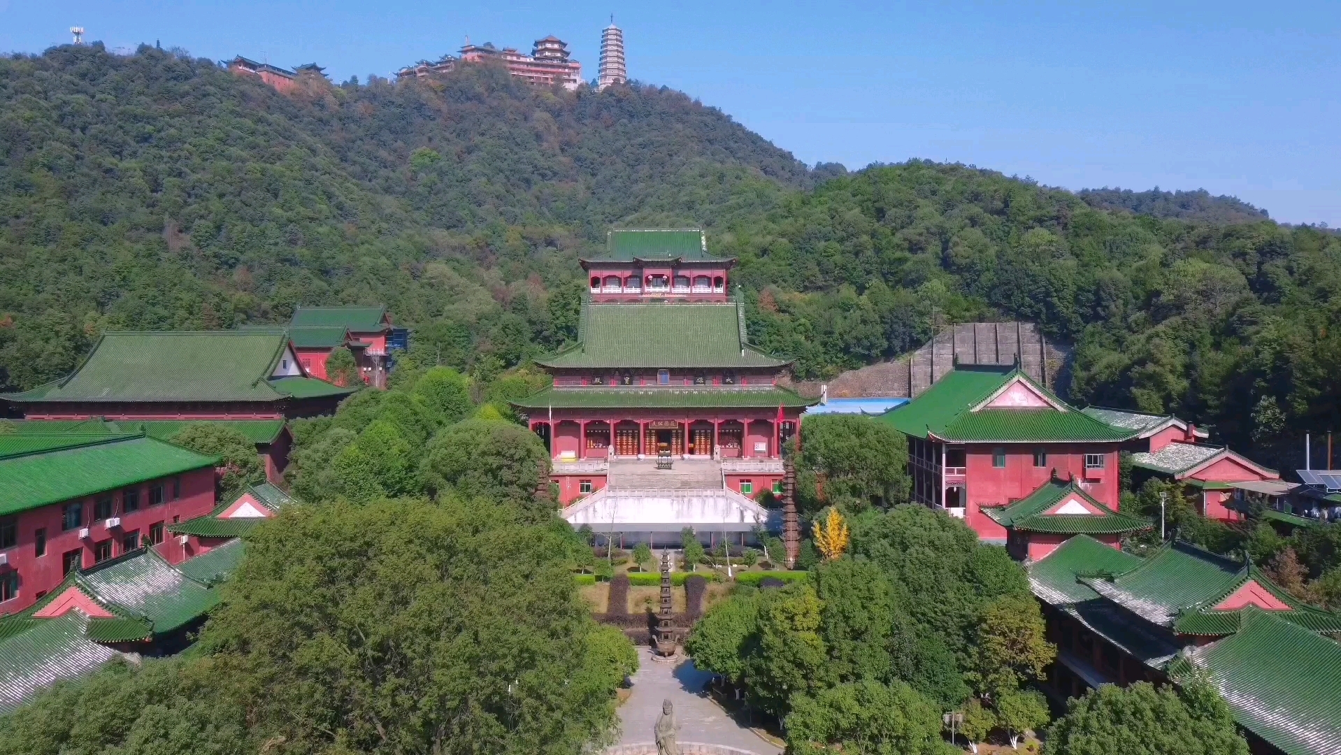 航拍金山寺