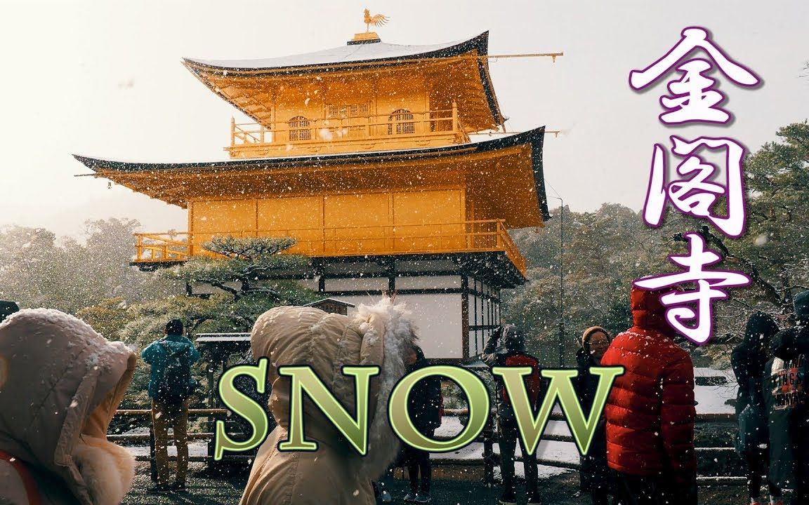 [图]【4K漫步雨雪】京都金阁寺大雪中漫步 2019年1月