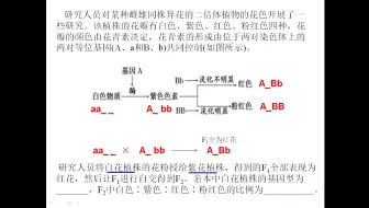 高中生物--轻松搞定遗传题方法之系列二【如何确定基因型--题型5