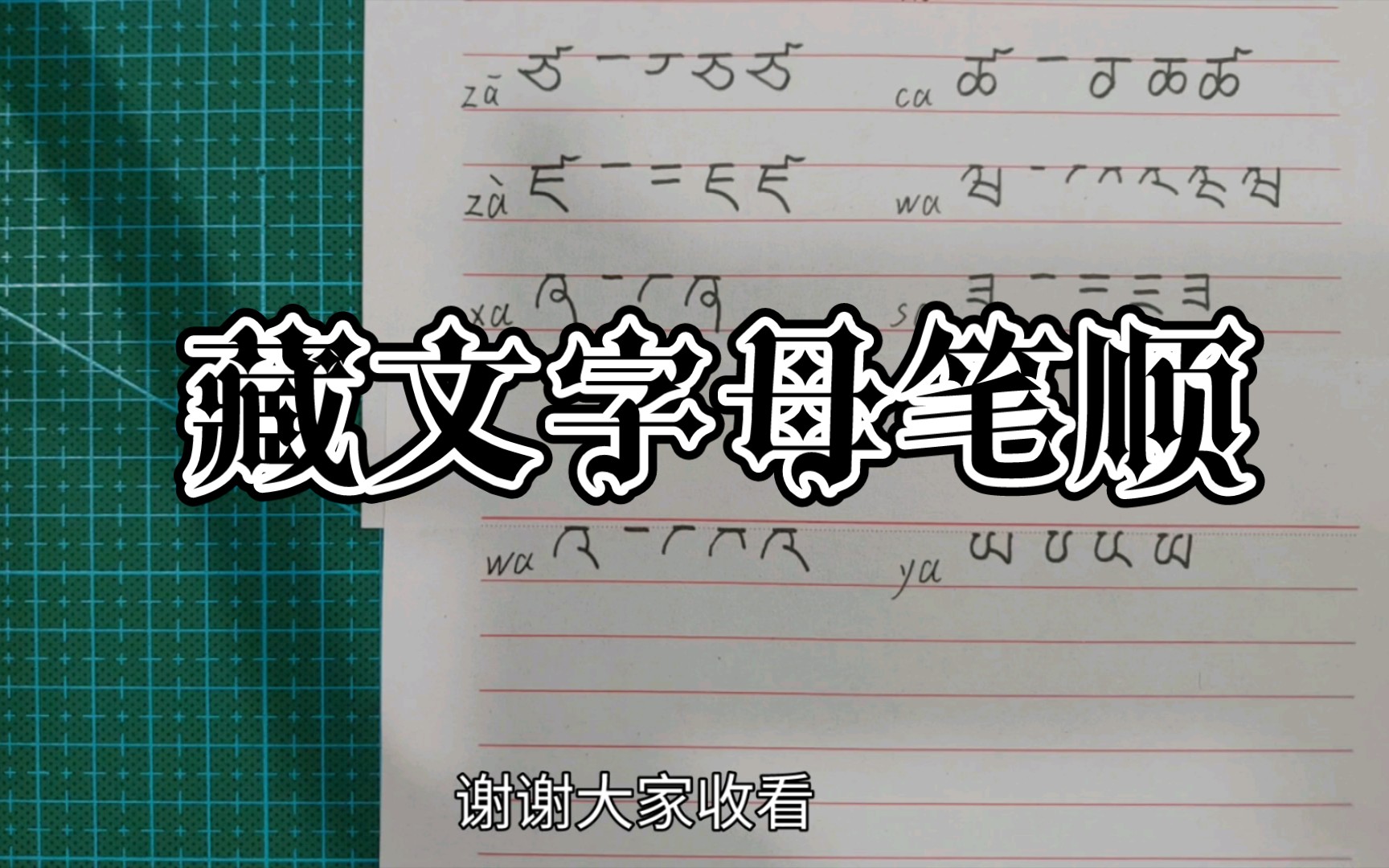 藏文字母笔顺分解(六)哔哩哔哩bilibili