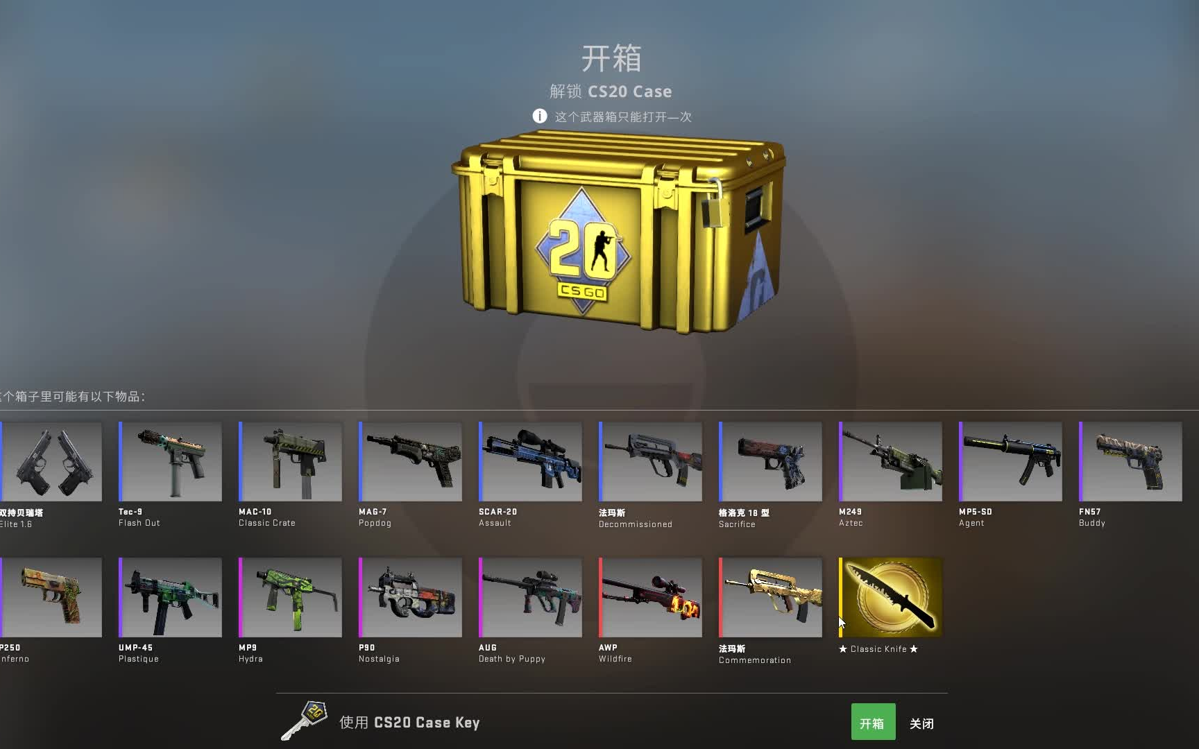 《cs:go开箱》20周年新箱子!开一个来试试水.