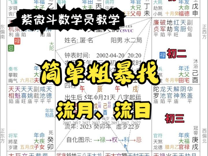 《流月、流日》紫微斗数实战学员分析盘哔哩哔哩bilibili