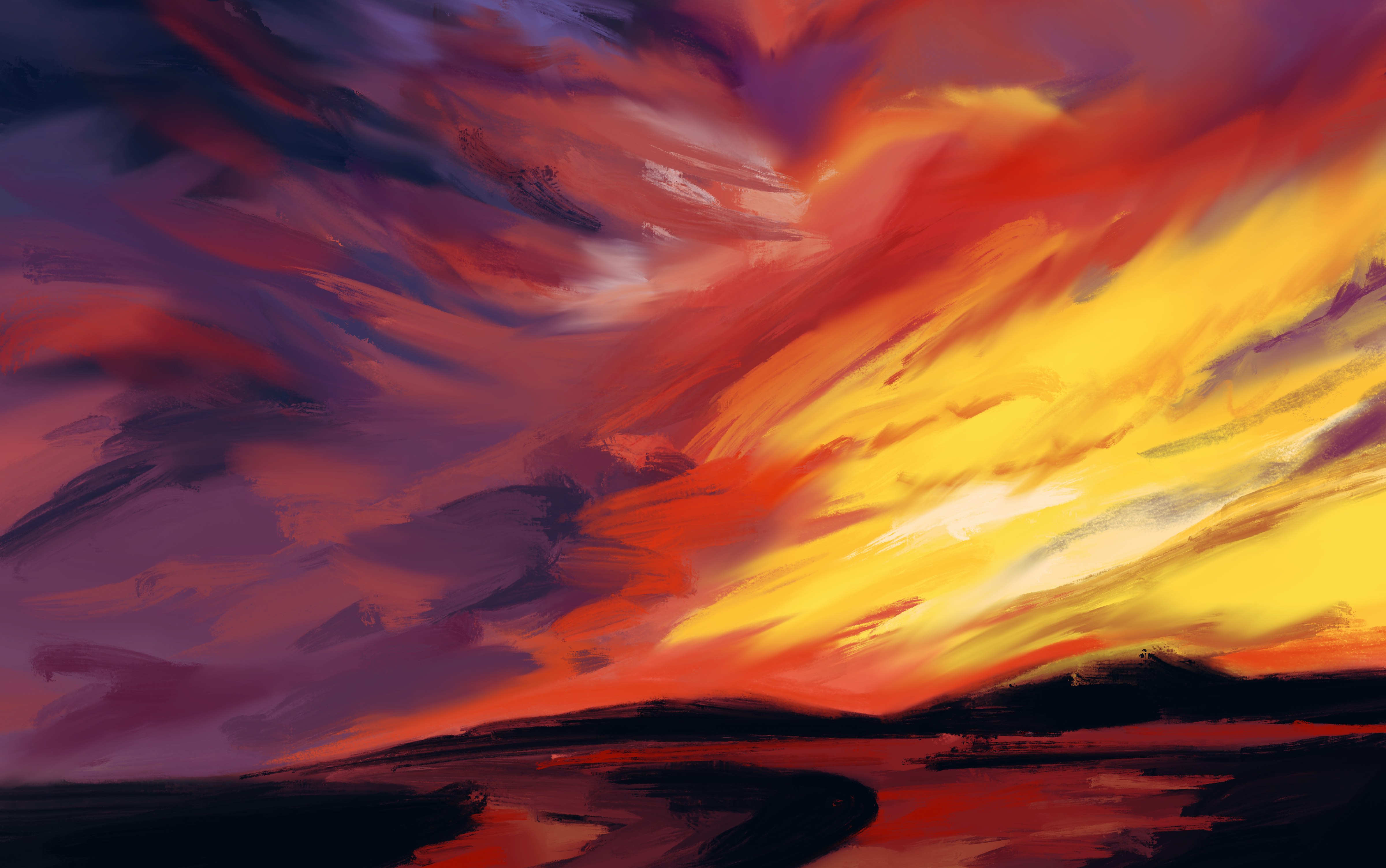 procreate夕景