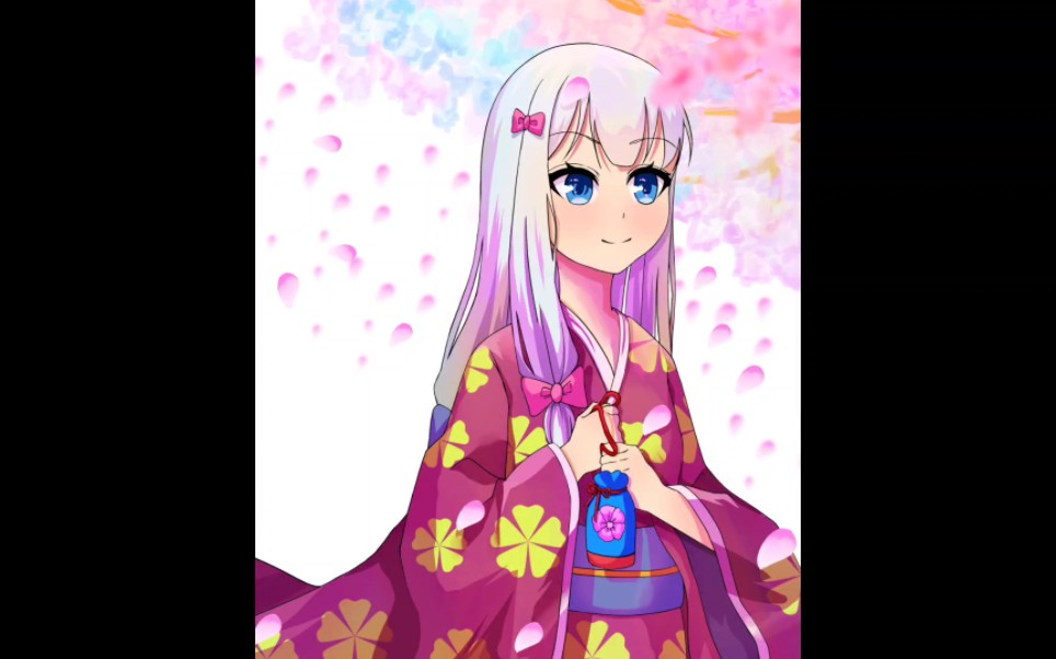 穿着和服,的纱雾酱,真的好可爱.