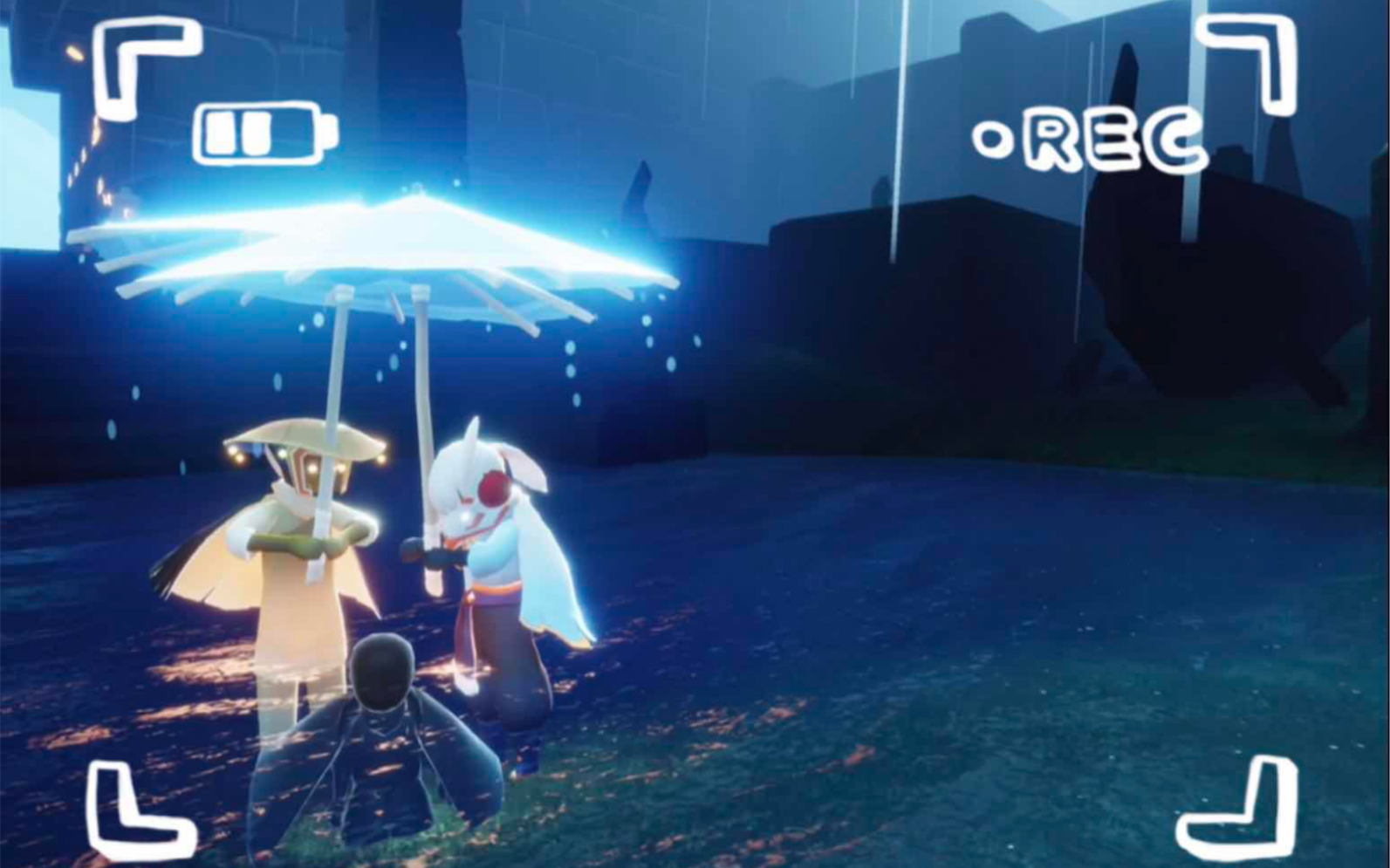 活动作品sky光遇雨林里碰到了一个淋雨的小可爱里面有下一个视频的