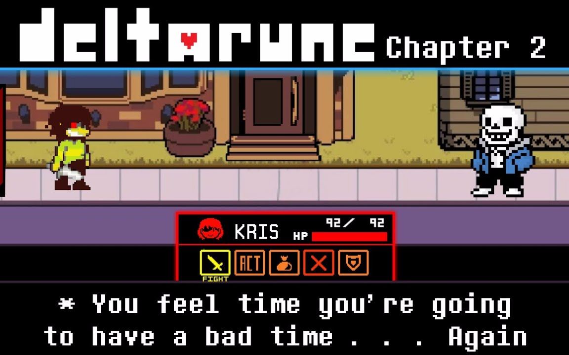 【deltarune】三角符文同人sans战一阶段通关!