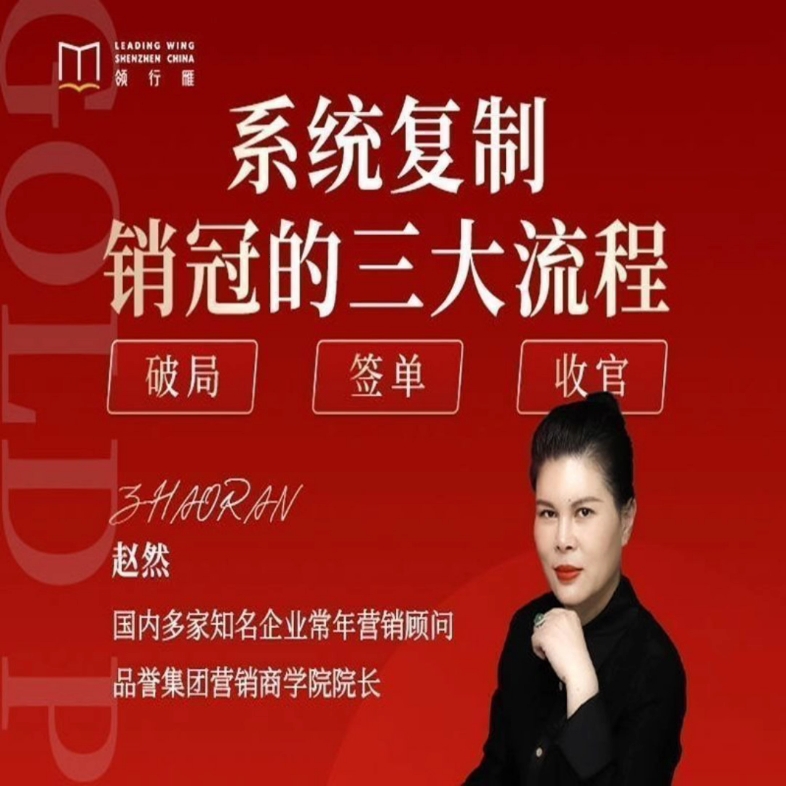 赵然十八套销售秘籍课程-系统复制销冠三大的流程-从小白到签单王