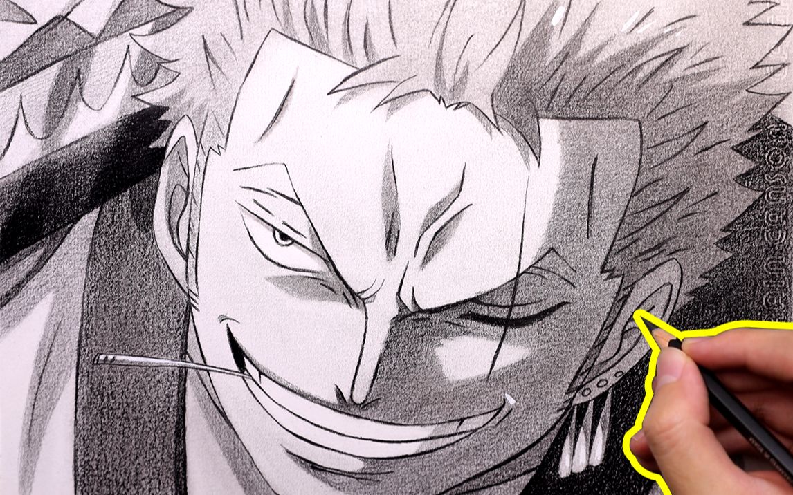 手绘索隆我要成为世界第一大剑豪暑假啦高考结束啦一起追海贼王