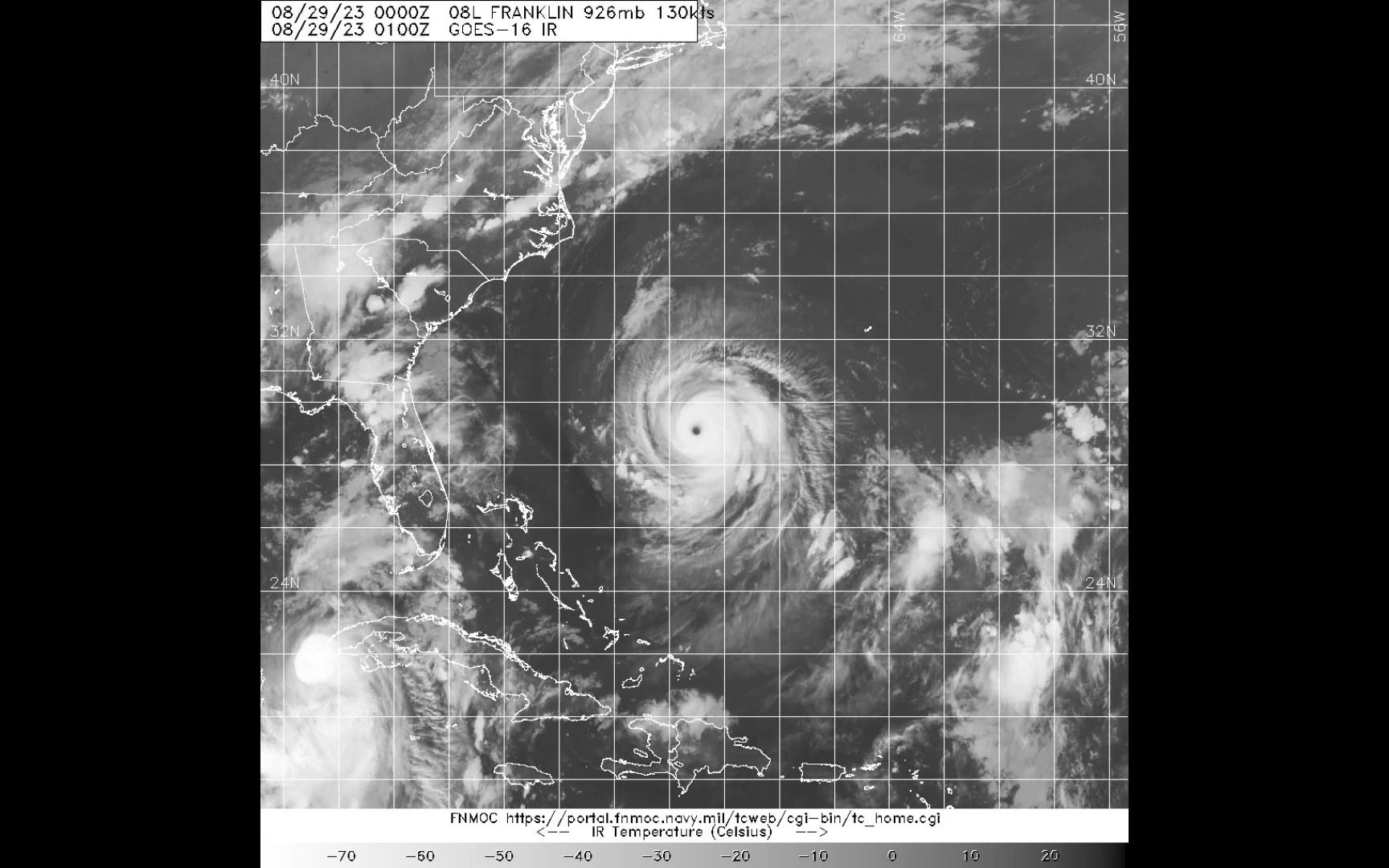 [图]【卫星云图动画】2023年北大西洋四级飓风“FRANKLIN”（富兰克林）