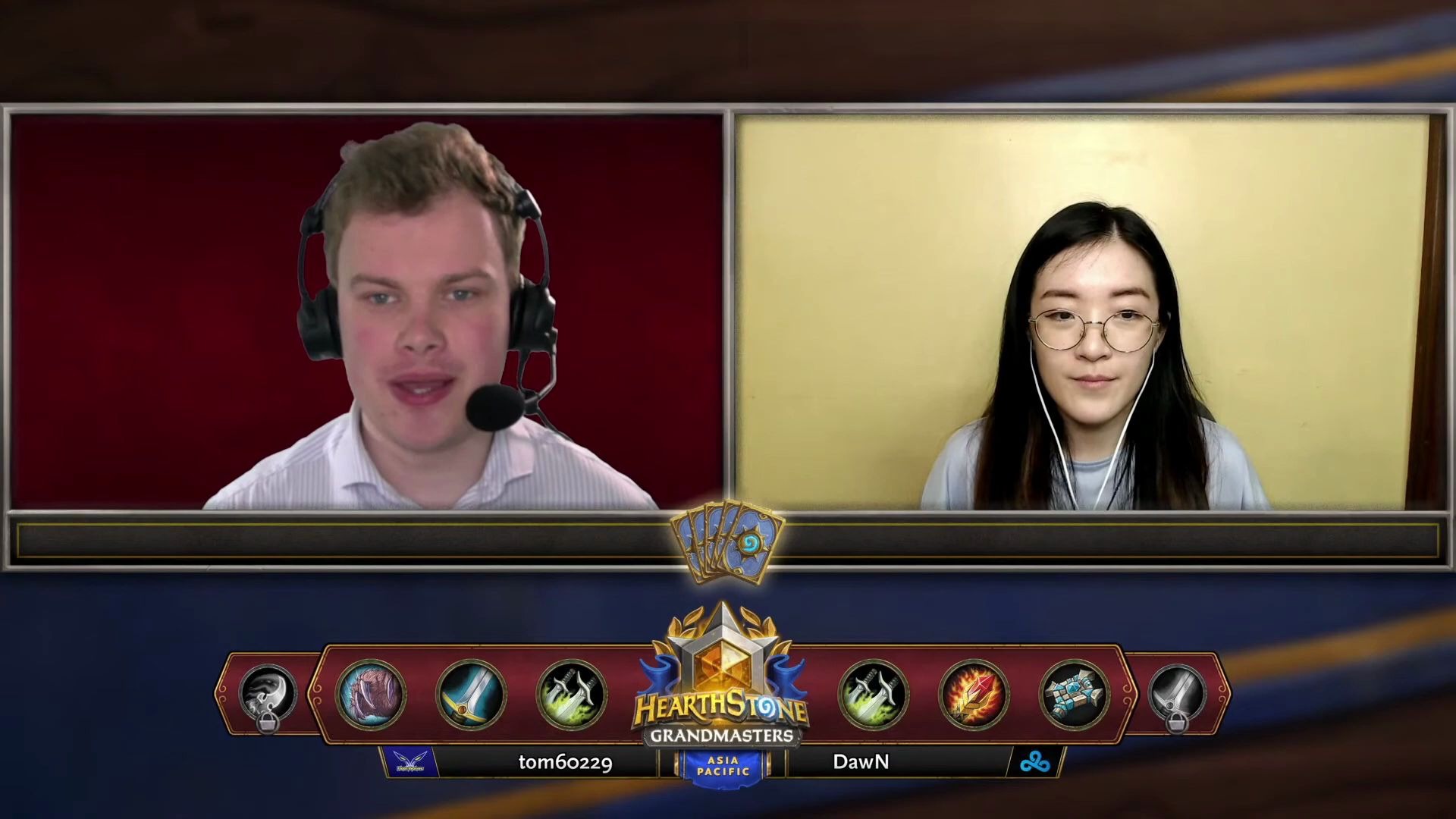 炉石传说特级大师联赛 第四周 第二天 亚洲区 b组 tom60229 vs dawn