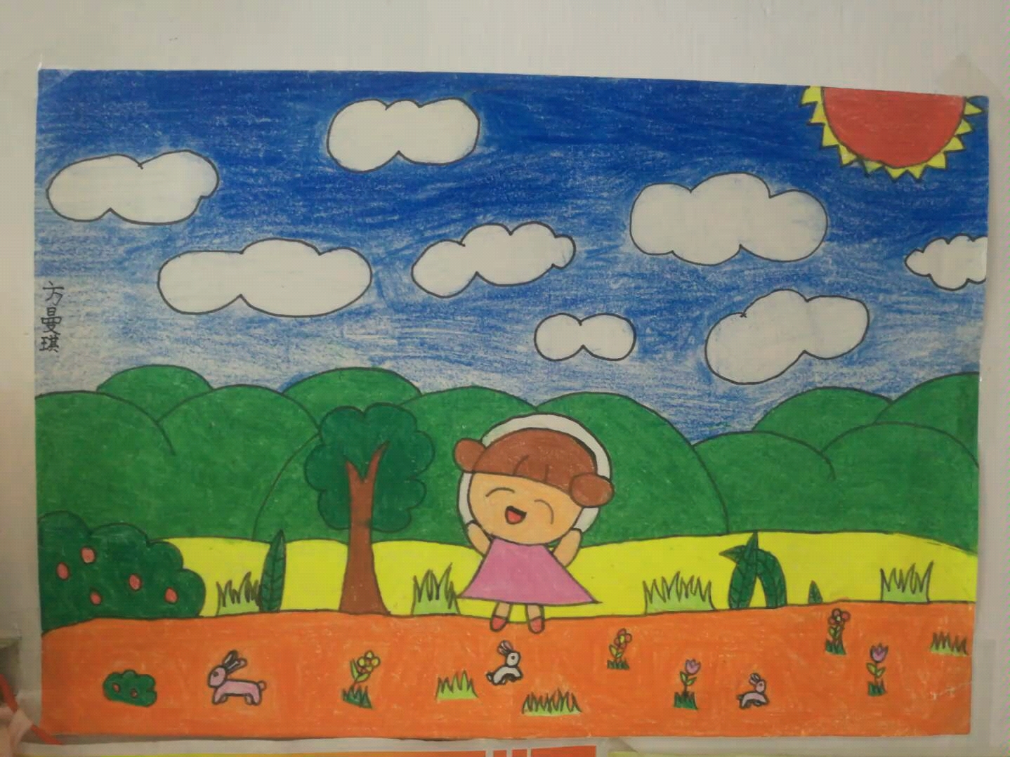 手工小孩画的.