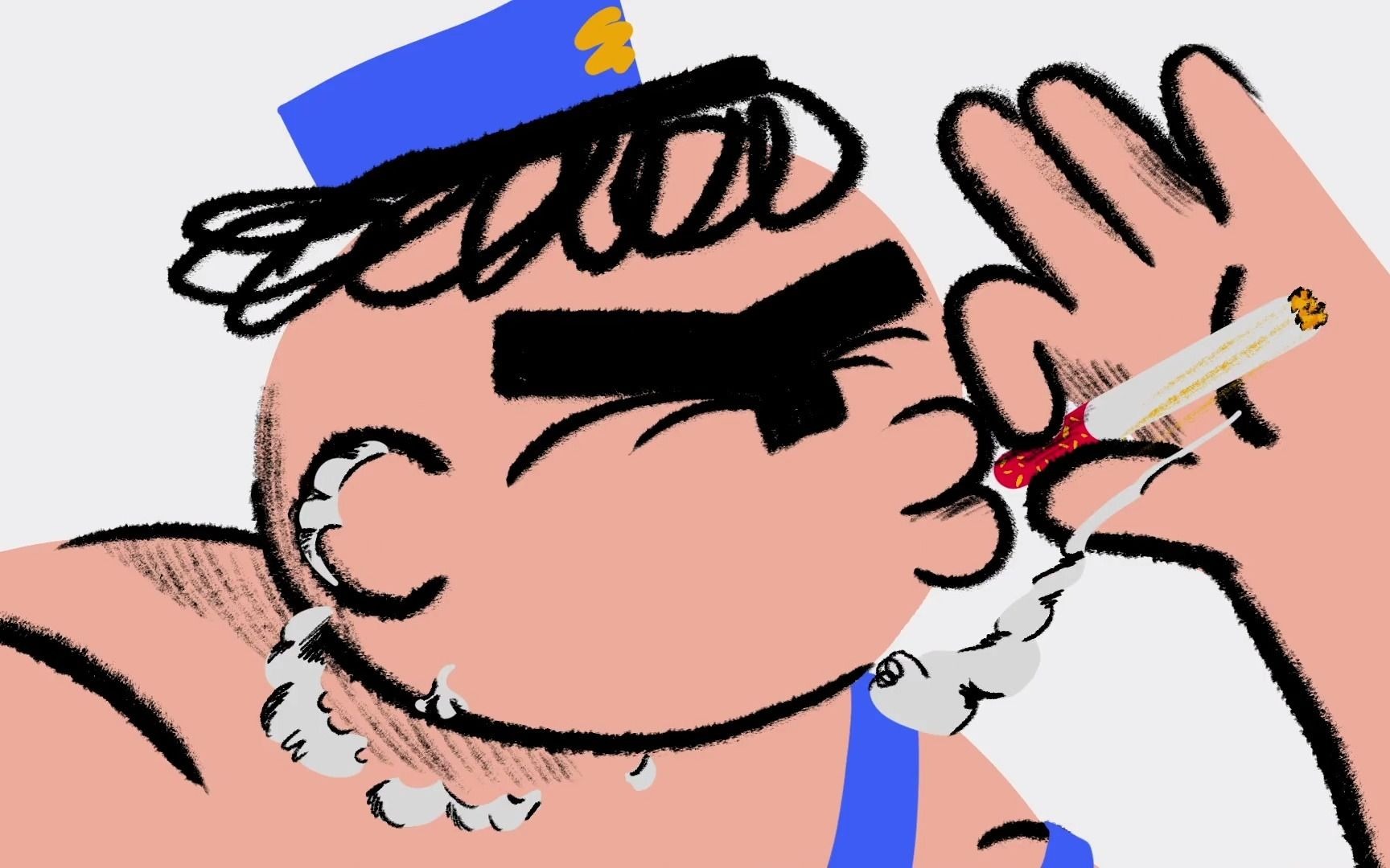 一部狂躁的粗线条动画"blue dog"