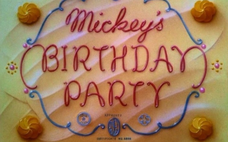 迪士尼动画米老鼠米奇的生日派对 Mickey's Birthday Party.1942.重制版标题卡哔哩哔哩bilibili