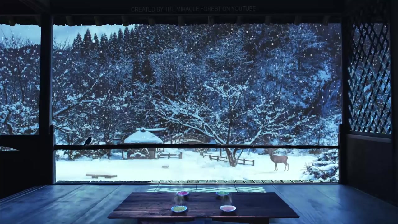 【miracle forest】白噪音 飘雪的风声 | 放松 助眠 学习 治愈bgm