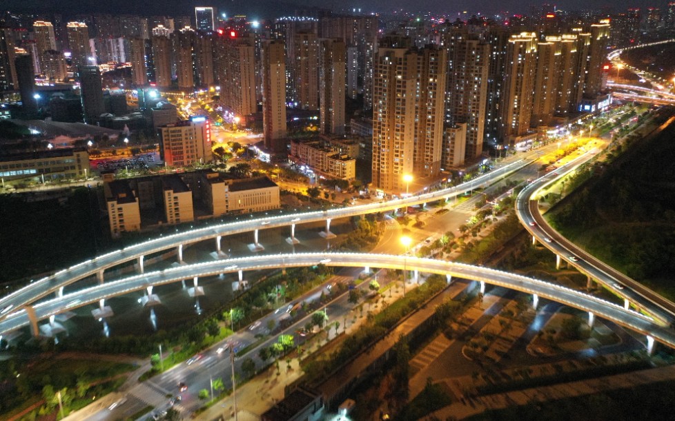 田安大桥夜景图片