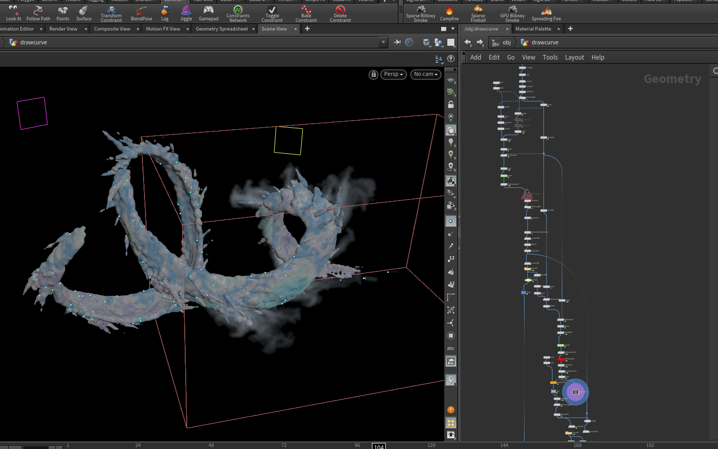 Houdini 18 国语中文教程,类哪吒魔童降世冰生长效果制作思路,快速的sop&粒子教程.哔哩哔哩bilibili