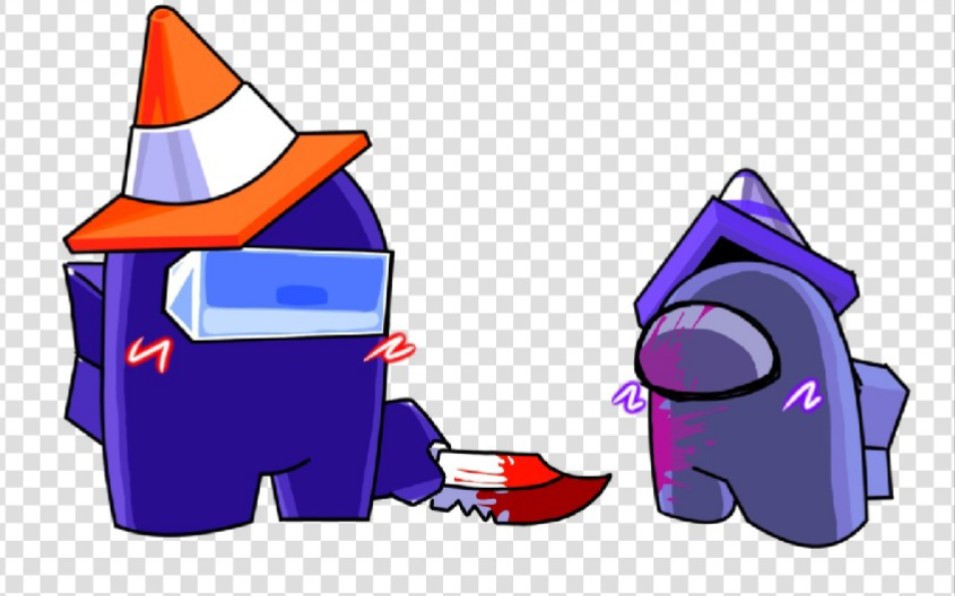 【fnf/内鬼v4/同人】小黑和小灰绘画过程(求过审)