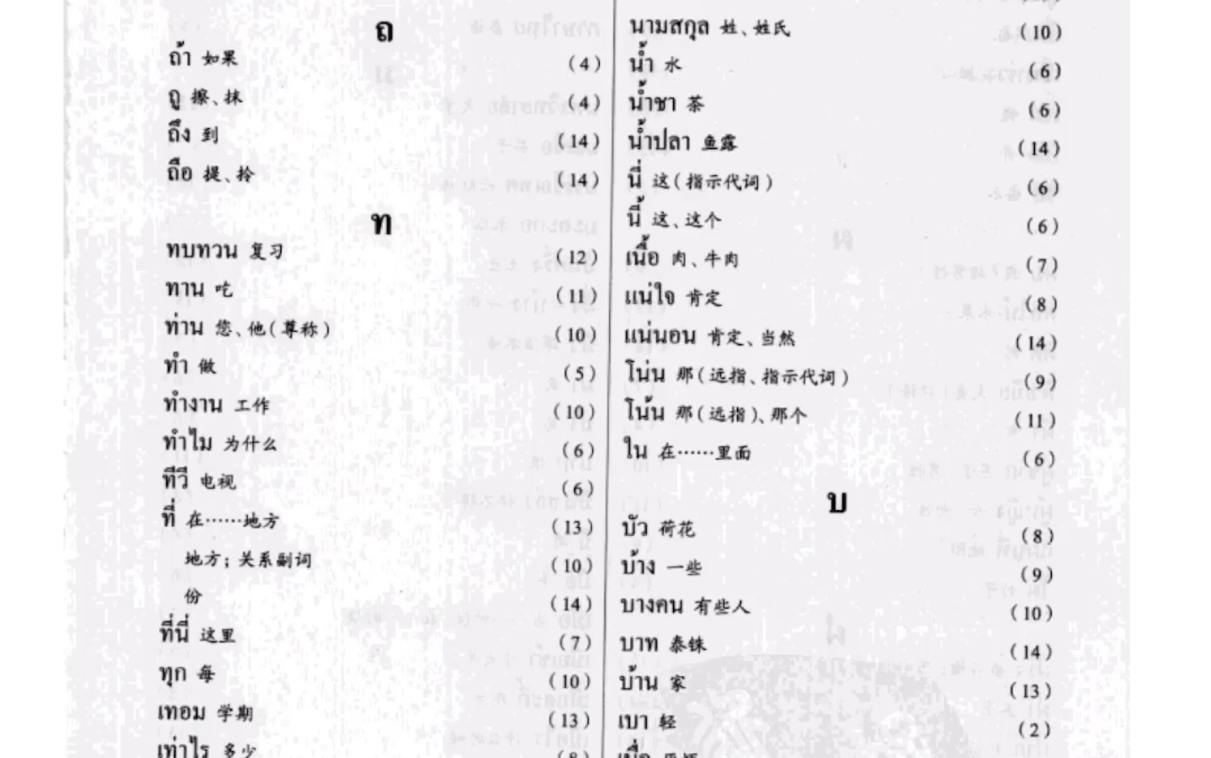 《基础泰语1》单词表第二部分_哔哩哔哩_bilibili