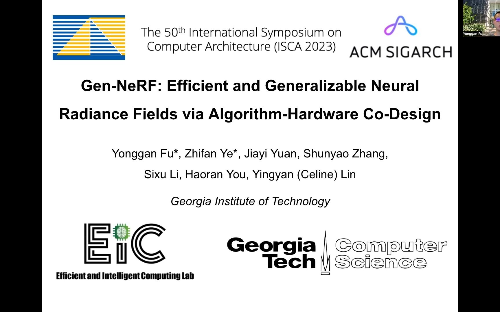 [ISCA 2023] GenNeRF: 基于软硬件协同设计的高效可泛化神经辐射场哔哩哔哩bilibili