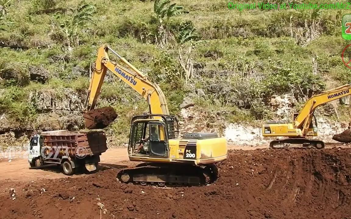 [图]【高能现场】挖掘机卡车在新船港口建设中工作