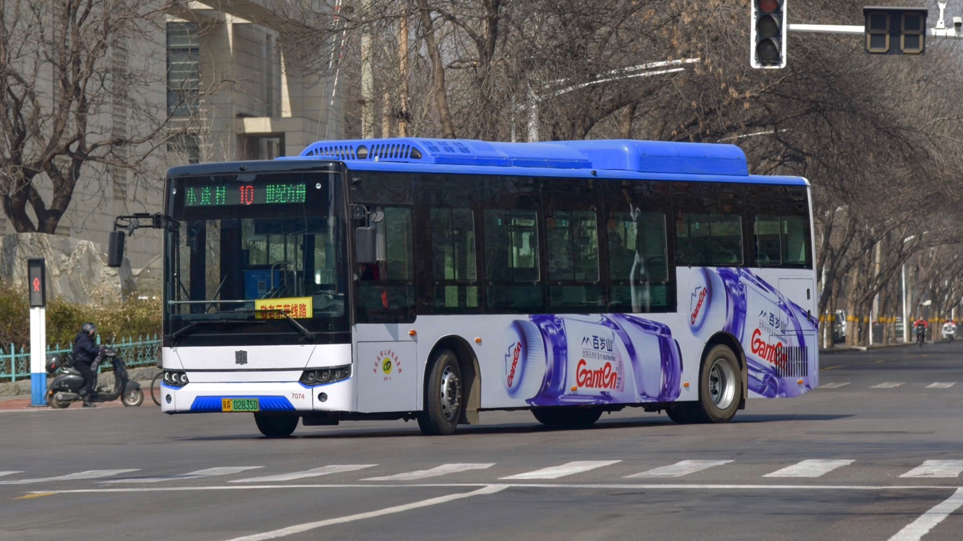 石家庄公交10路中车c10运行实录(7069)